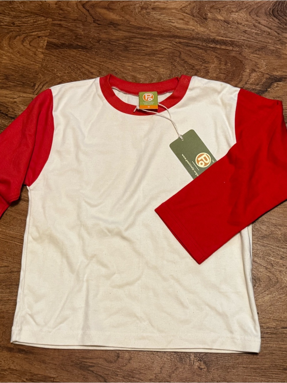 NWT Positively Organic Cotton Interlock Y2K Baseball Tee